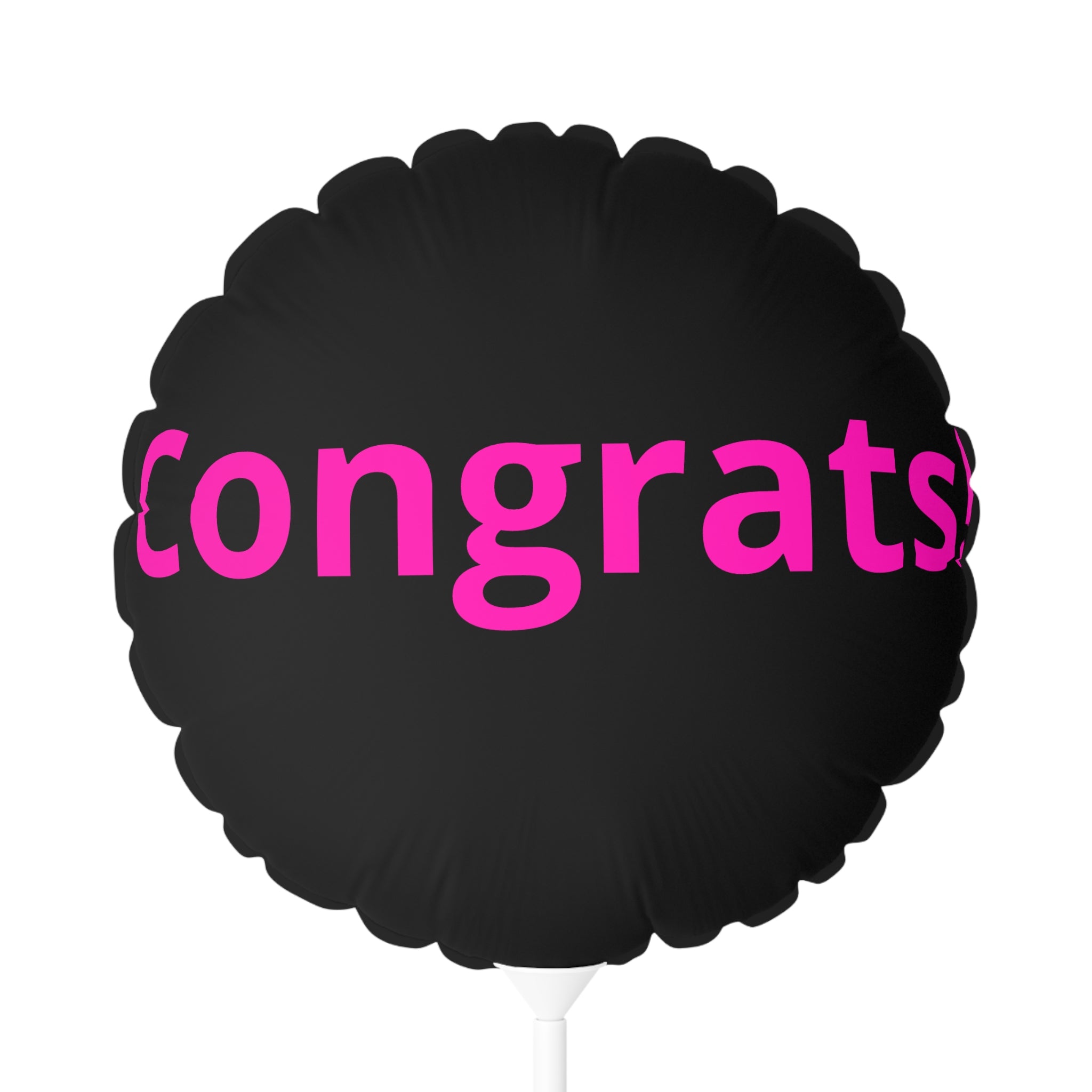 Black Congrats Balloon round foil balloon | 11" celebration balloon    Custom Balloon